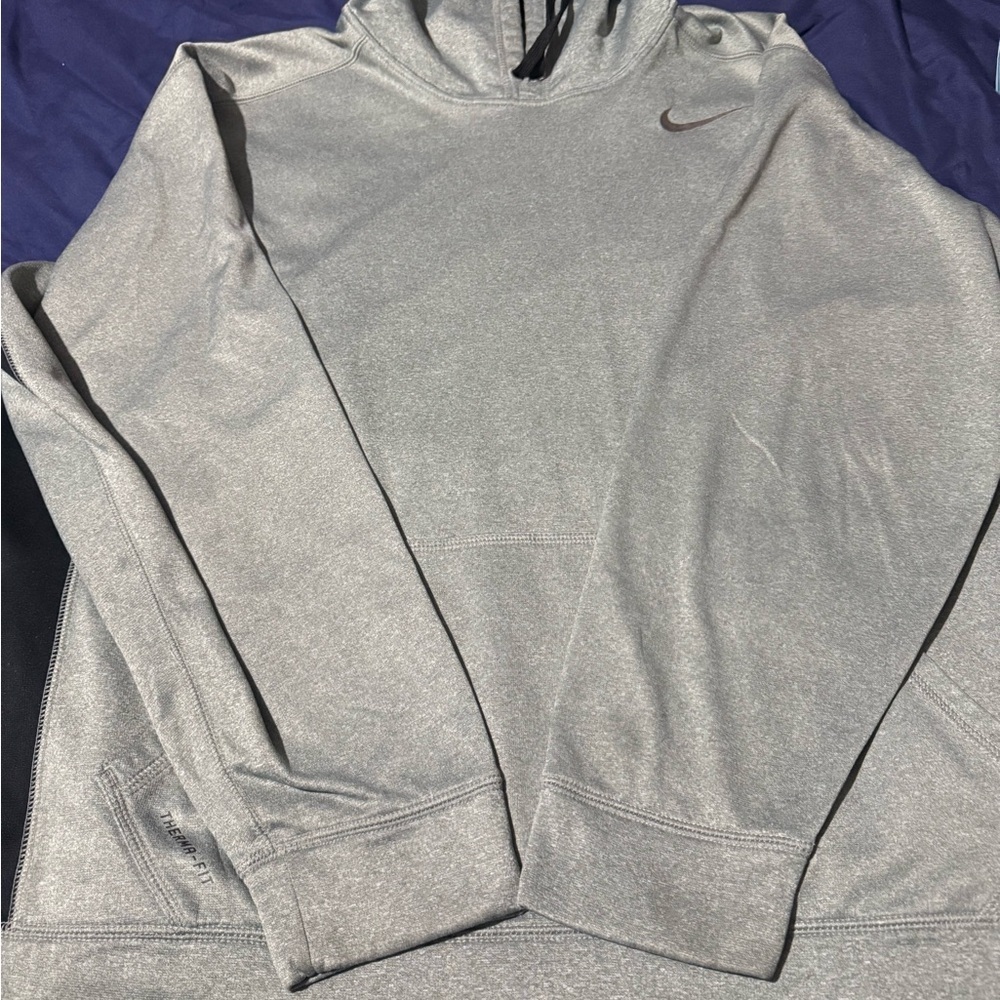 Nike Men's Gray Performance Hoodie Sweatshirt XXL Therma Fit - Picture 2 of 6